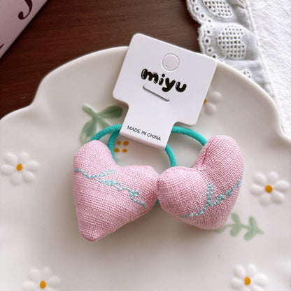 MyKids-USA® Collection of Pink Shaped Hair Clips or Hair Ties