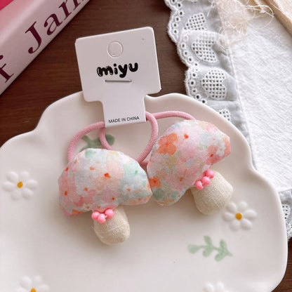 MyKids-USA® Collection of Pink Shaped Hair Clips or Hair Ties