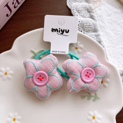 MyKids-USA® Collection of Pink Shaped Hair Clips or Hair Ties