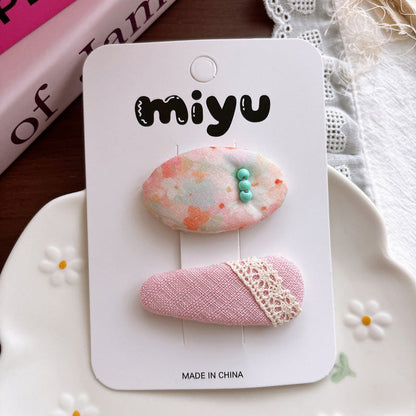 MyKids-USA® Collection of Pink Shaped Hair Clips or Hair Ties