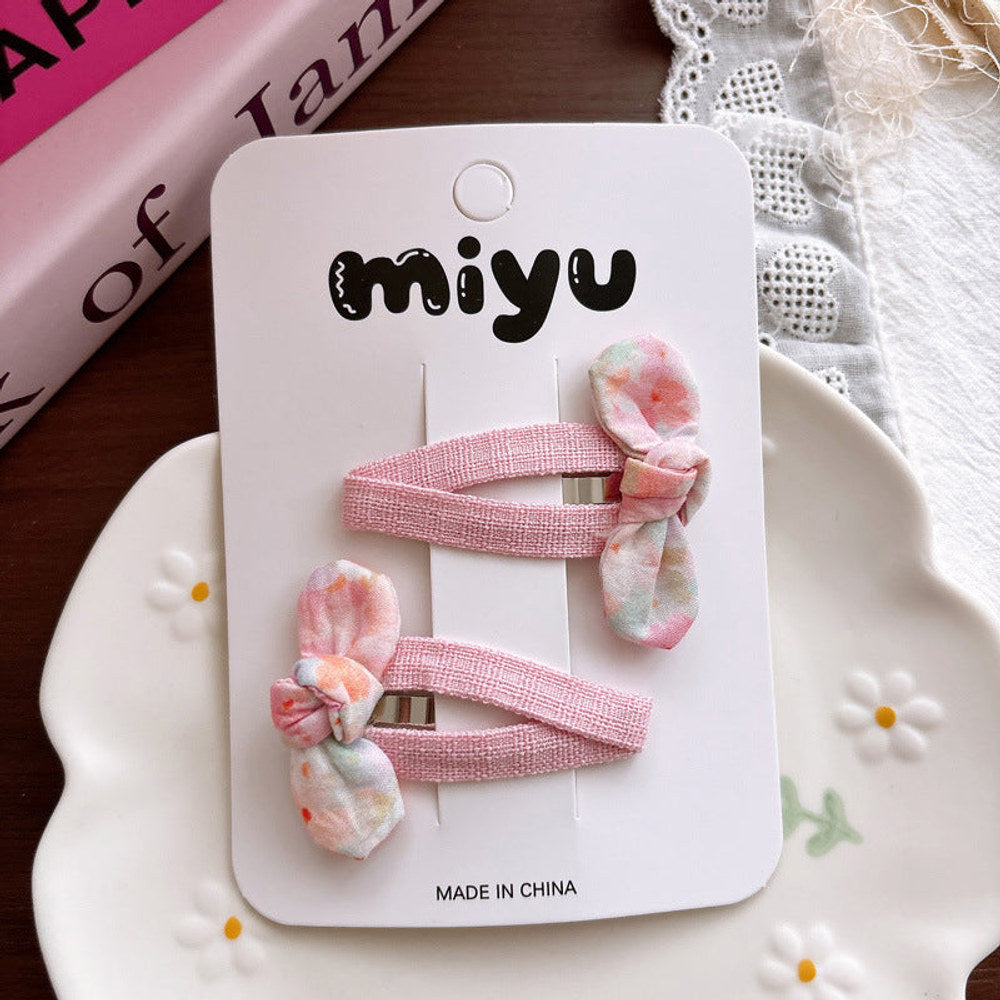 MyKids-USA® Collection of Pink Shaped Hair Clips or Hair Ties