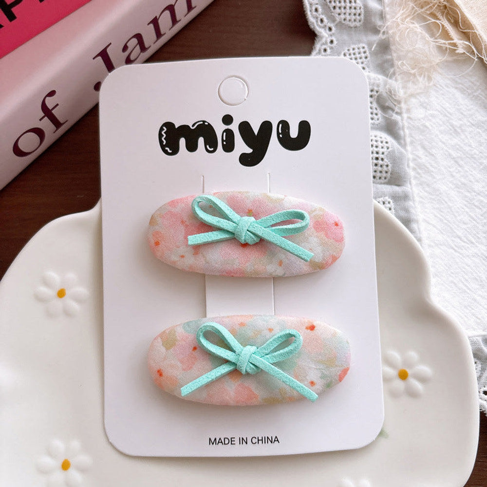 MyKids-USA® Collection of Pink Shaped Hair Clips or Hair Ties