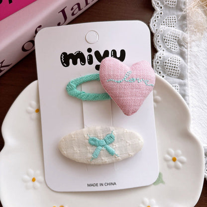 MyKids-USA® Collection of Pink Shaped Hair Clips or Hair Ties