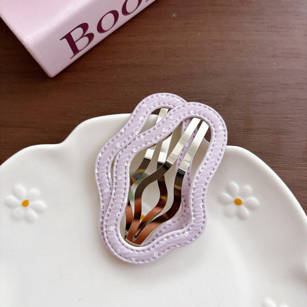 MyKids-USA® Collection of 2 Purple Pattern Hair Clips