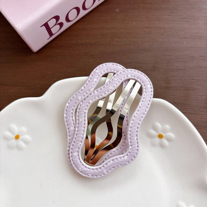 MyKids-USA® Collection of 2 Purple Pattern Hair Clips