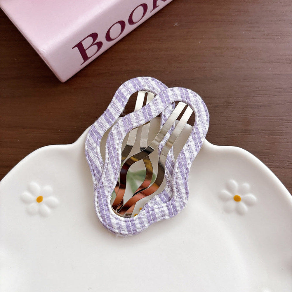 MyKids-USA® Collection of 2 Purple Pattern Hair Clips