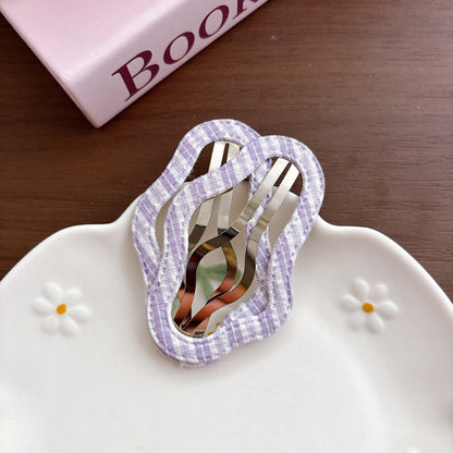 MyKids-USA® Collection of 2 Purple Pattern Hair Clips