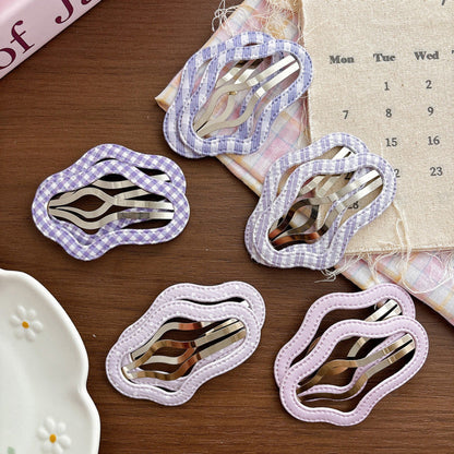 MyKids-USA® Collection of 2 Purple Pattern Hair Clips