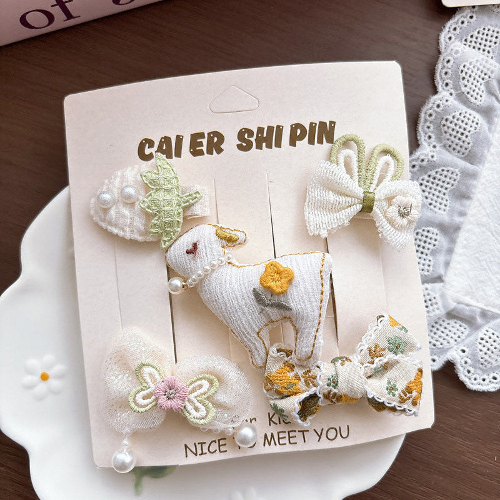MyKids-USA® Collection of 5 Cartoon Hair Clips