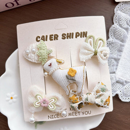 MyKids-USA® Collection of 5 Cartoon Hair Clips