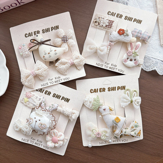 MyKids-USA® Collection of 5 Cartoon Hair Clips