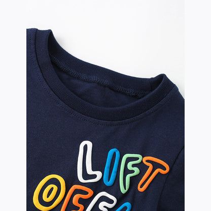 MyKids-USA® Boys’ Cartoon and Letters Pattern T-shirt