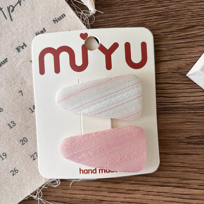 MyKids-USA® Collection of Plaid and Striped Pattern Hair Clips