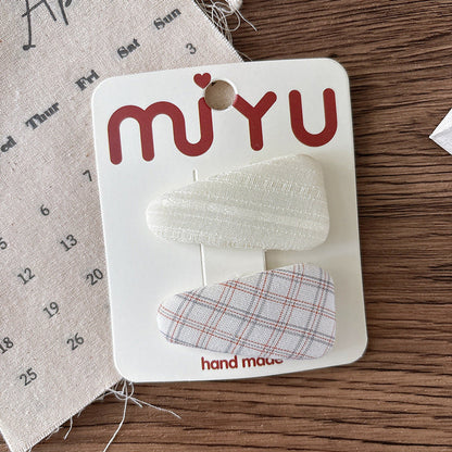 MyKids-USA® Collection of Plaid and Striped Pattern Hair Clips