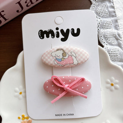 MyKids-USA® Collection of Cartoon and Flowers Pattern Hair Clips
