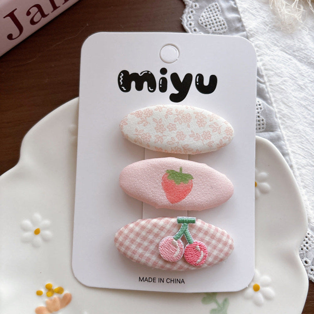 MyKids-USA® Collection of Cartoon and Flowers Pattern Hair Clips
