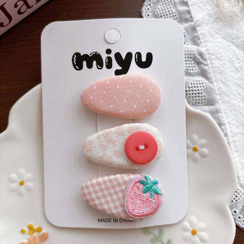 MyKids-USA® Collection of Cartoon and Flowers Pattern Hair Clips