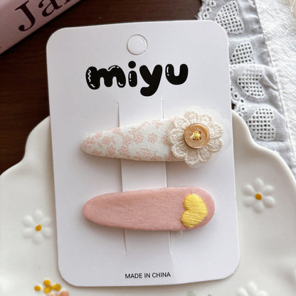 MyKids-USA® Collection of Cartoon and Flowers Pattern Hair Clips