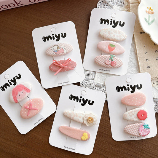 MyKids-USA® Collection of Cartoon and Flowers Pattern Hair Clips