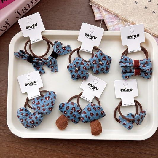 MyKids-USA® Collection of Hearts Pattern Hair Ties