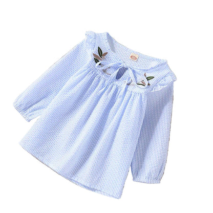 MyKids-USA Girl Embroidery Pattern Long Sleeve T-Shirt
