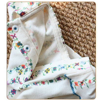 MyKids-USA® Baby Girls Short Sleeves Flowers Pattern Bodysuit