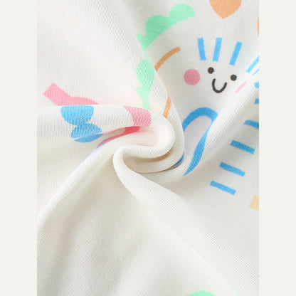 MyKids-USA® Girls’ Cartoon Pattern T-shirt in European and American Style