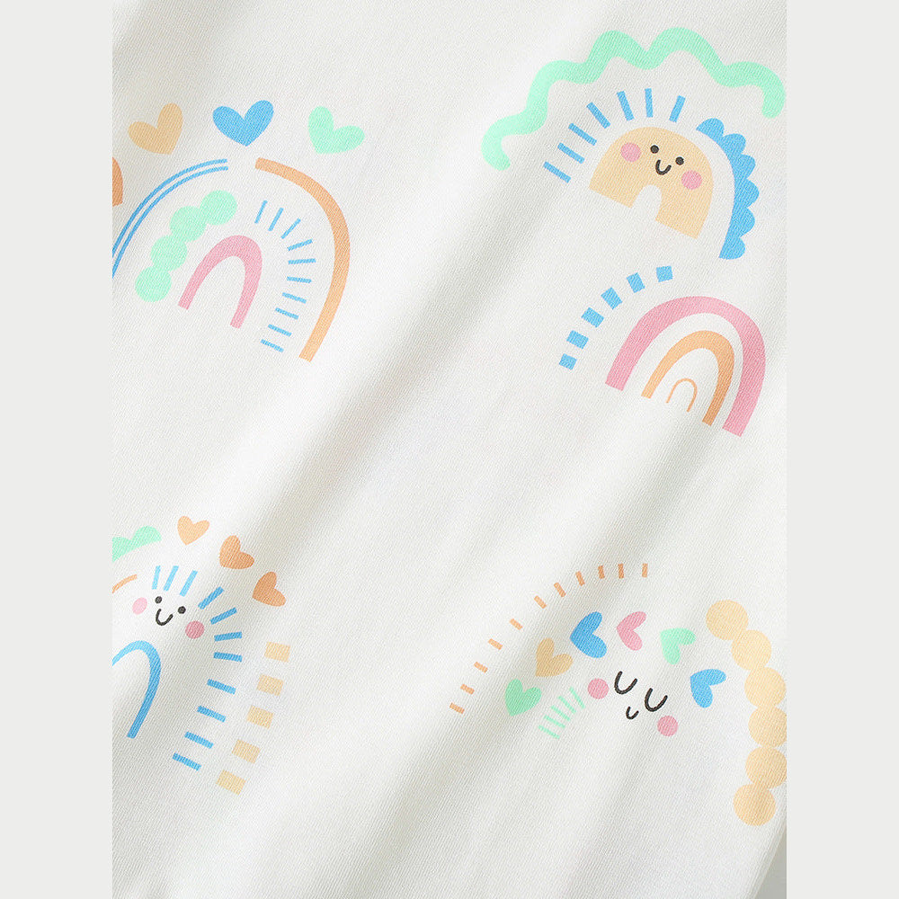 MyKids-USA® Girls’ Cartoon Pattern T-shirt in European and American Style