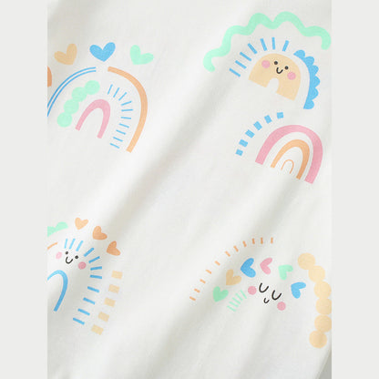 MyKids-USA® Girls’ Cartoon Pattern T-shirt in European and American Style