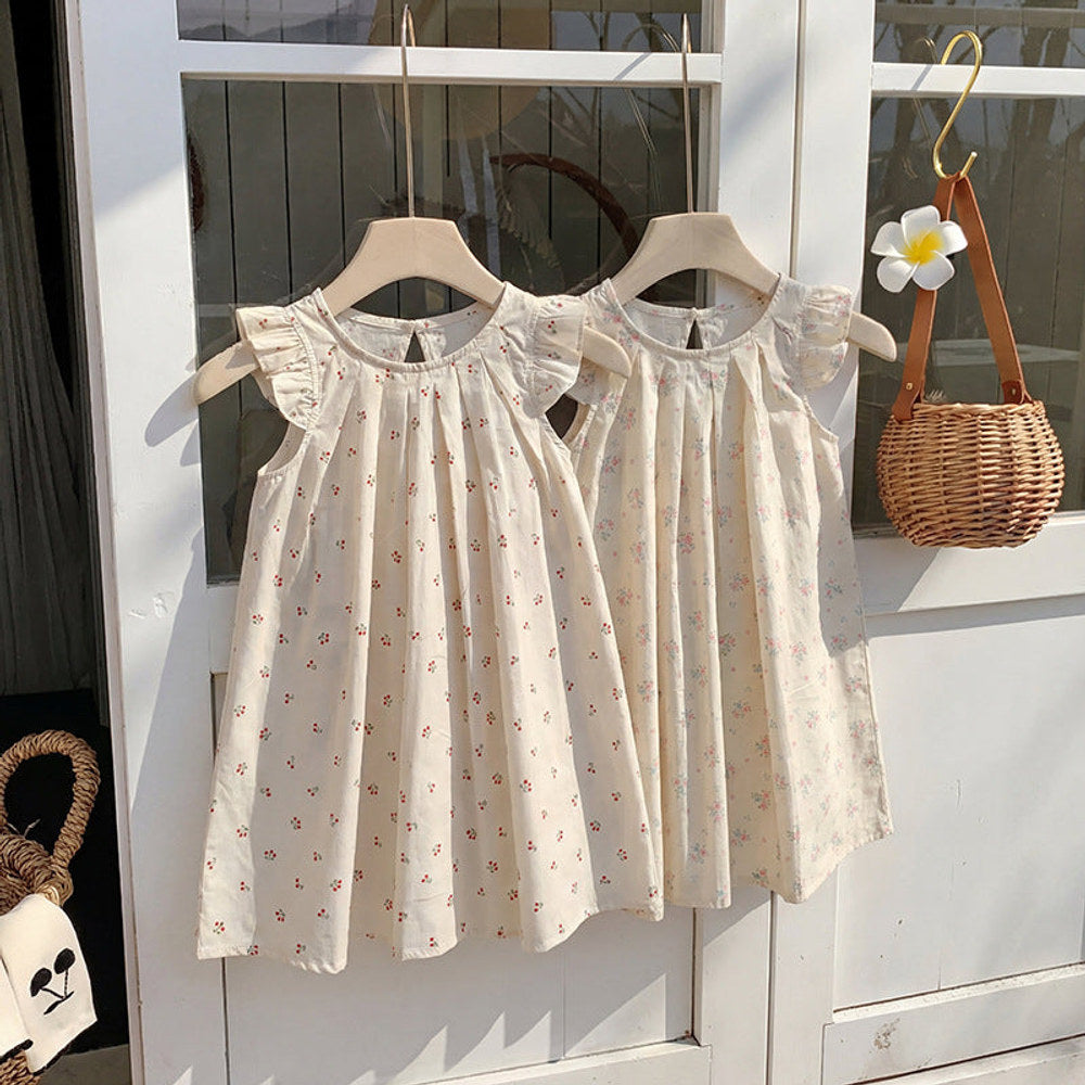 MyKids-USA® Baby Girls Fly Sleeves Floral Pattern Dress
