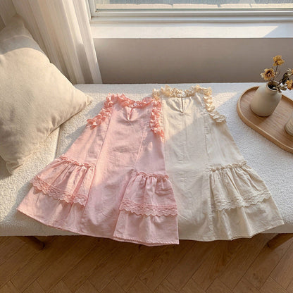 MyKids-USA® Baby Girls Sleeveless Embroidery Pattern Dress