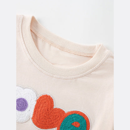 MyKids-USA® Girls’ Letters Pattern T-shirt in European and American Style