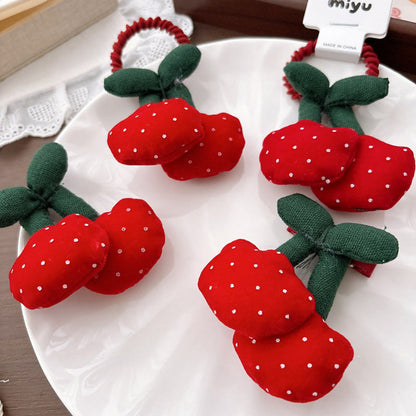 MyKids-USA® Collection of Fruits Shaped Hair Ties or Hair Clips
