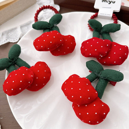 MyKids-USA® Collection of Fruits Shaped Hair Ties or Hair Clips