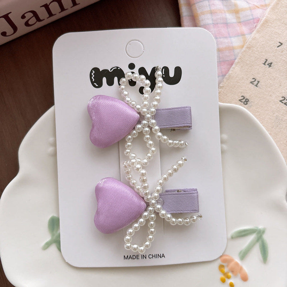 MyKids-USA® Collection of 2 Beaded Hair Clips