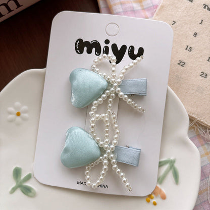 MyKids-USA® Collection of 2 Beaded Hair Clips