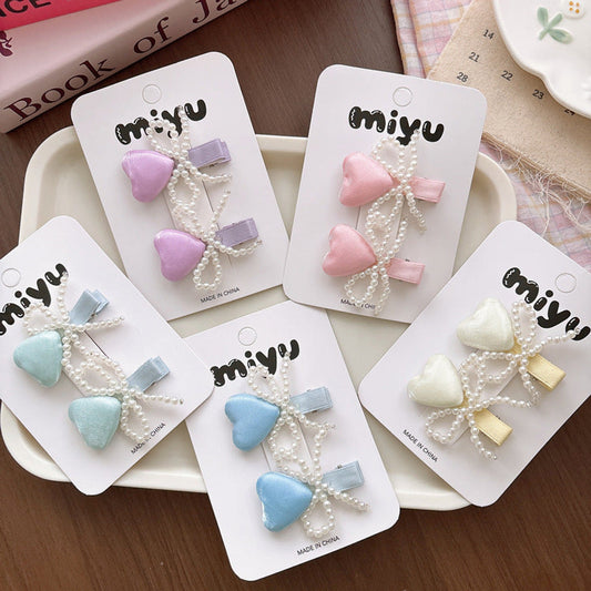 MyKids-USA® Collection of 2 Beaded Hair Clips