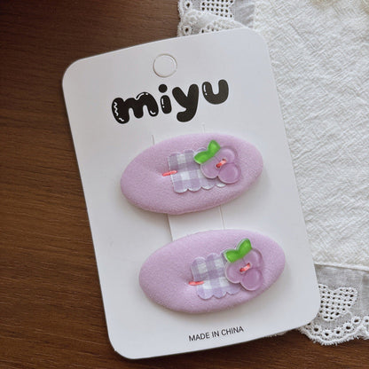 MyKids-USA® Collection of 2 Color Patchwork Hair Clips