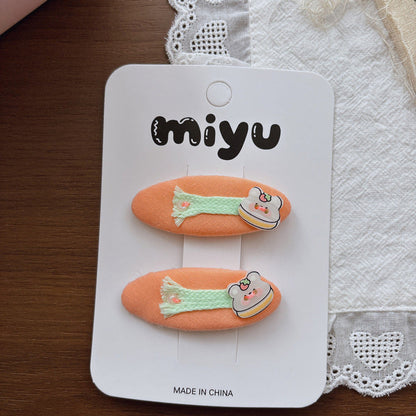 MyKids-USA® Collection of 2 Color Patchwork Hair Clips