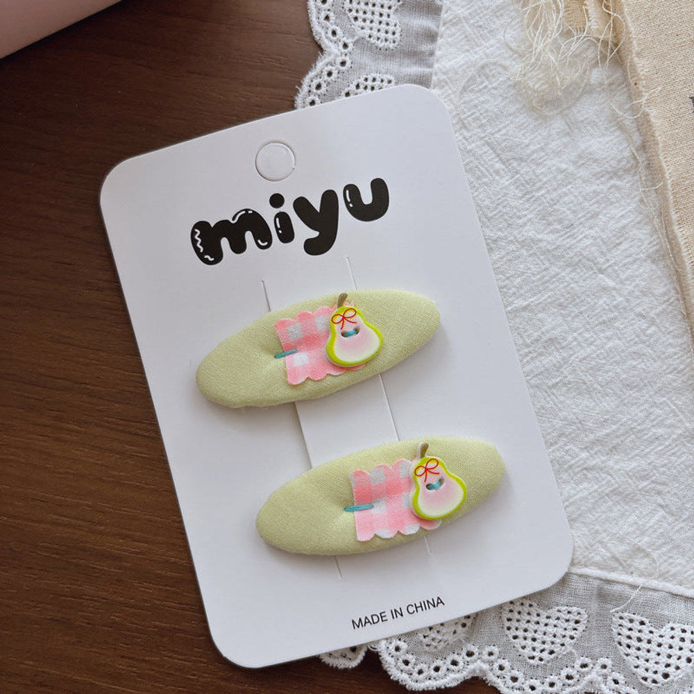 MyKids-USA® Collection of 2 Color Patchwork Hair Clips