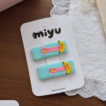 MyKids-USA® Collection of 2 Color Patchwork Hair Clips