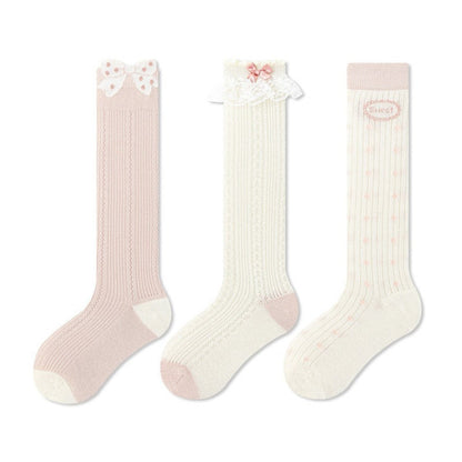 MyKids-USA® Baby Kids Girls Breathable Cute Lace Trim Stockings Set