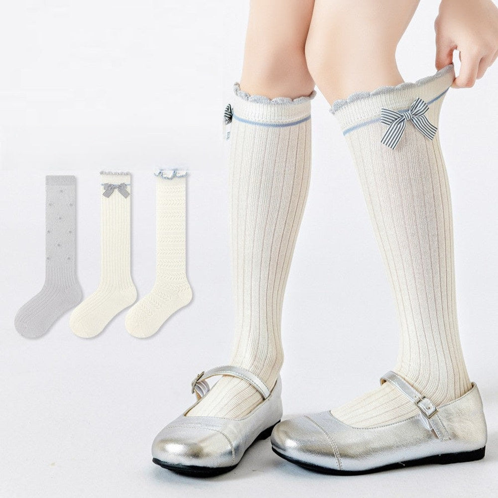 MyKids-USA® Baby Kids Girls Breathable Cute Lace Trim Stockings Set