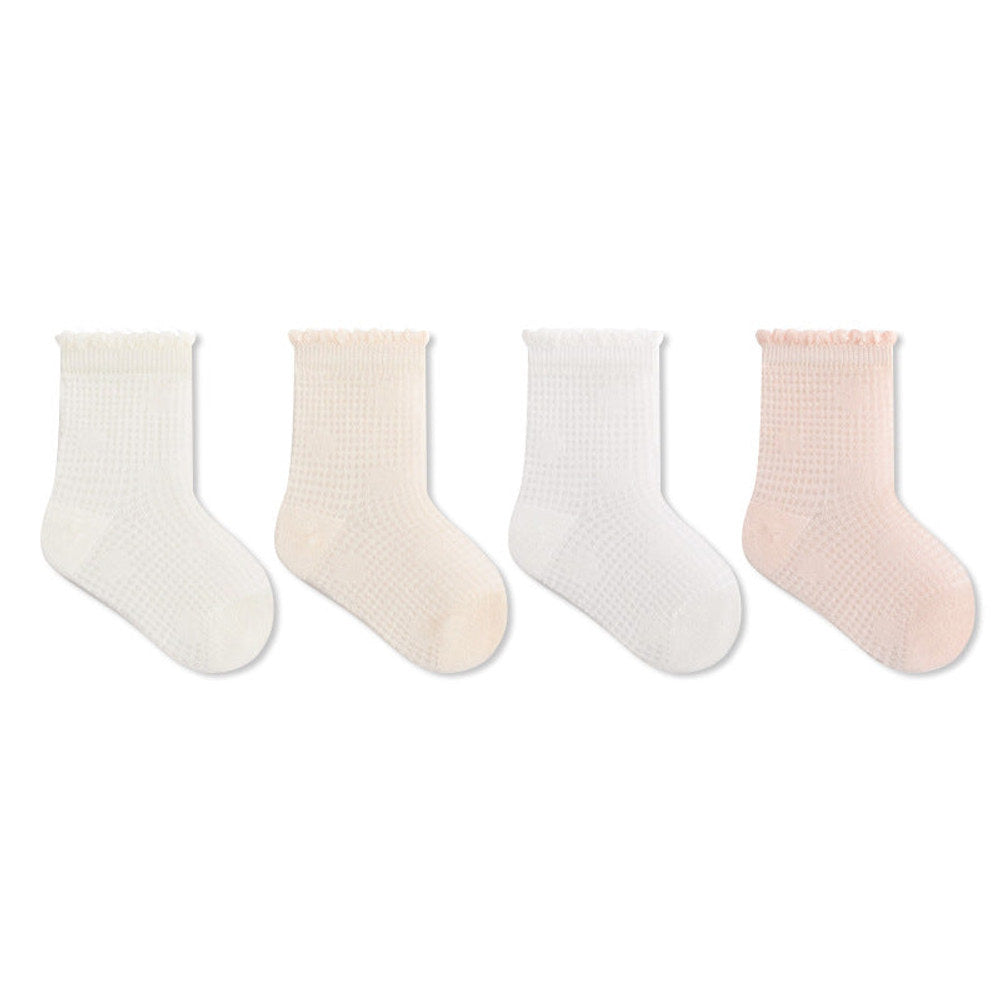 MyKids-USA® Baby Kids Breathable Solid Color Socks Set