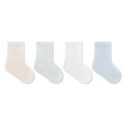 MyKids-USA® Baby Kids Breathable Solid Color Socks Set
