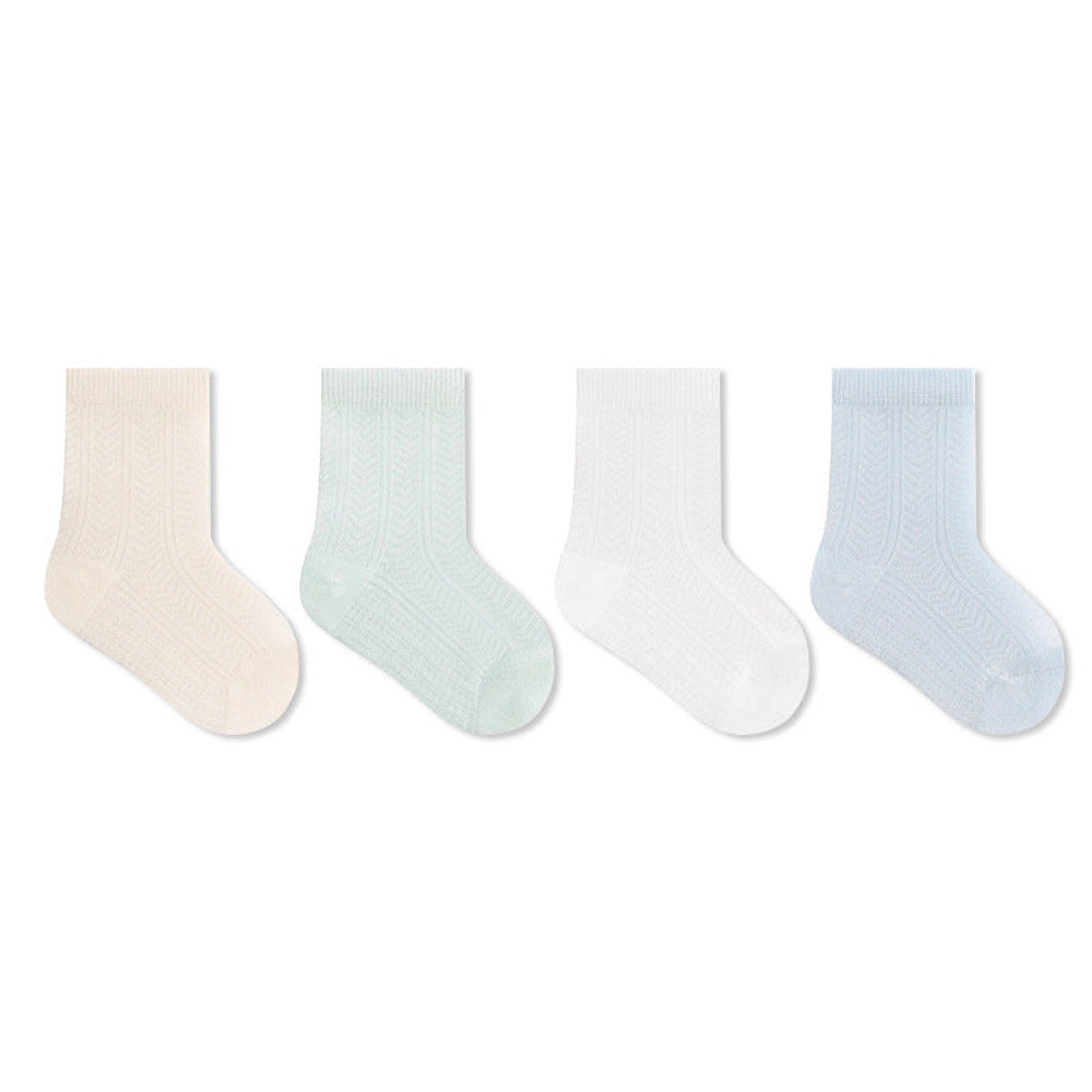 MyKids-USA® Baby Kids Breathable Solid Color Socks Set