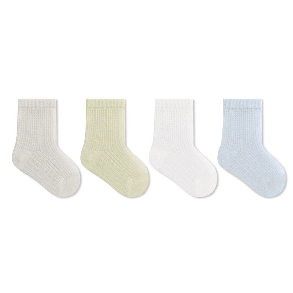 MyKids-USA® Baby Kids Breathable Solid Color Socks Set