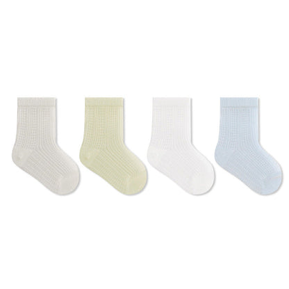 MyKids-USA® Baby Kids Breathable Solid Color Socks Set