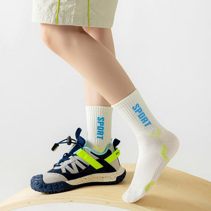 MyKids-USA® Kids Breathable Letters Pattern Sporty Socks Set
