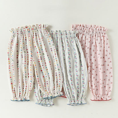 MyKids-USA® Baby Kids Girls Casual Flowers Pattern Pants